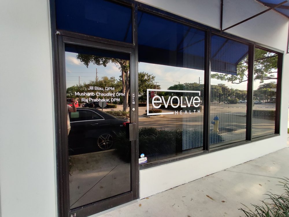 Window and door vinyl on a storefront